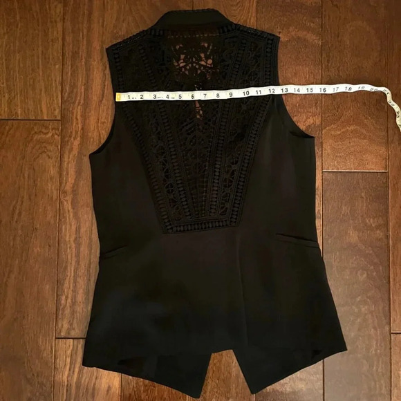 Kobi Halperin | Lace Back Rope Neck Detail Waistcoat - Black / Sz S - Picture 9 of 9